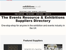 Tablet Screenshot of exhibitions.co.uk